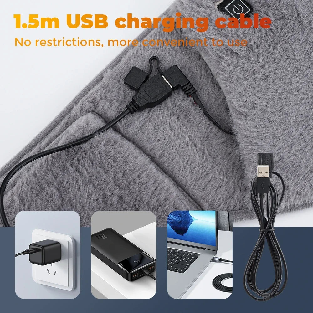 3-Level Graphene Heating Pad | USB Rechargeable Abdominal & Waist Warmer